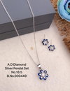 AD Diamond Rose Gold Pendal Butti Set 4 Wholesale Price In Surat
